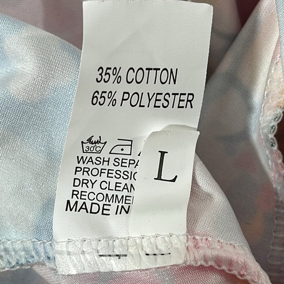 Floral V-Neck Colorful Sexy Open Back Mini Dress Size Large - Picture 10 of 16